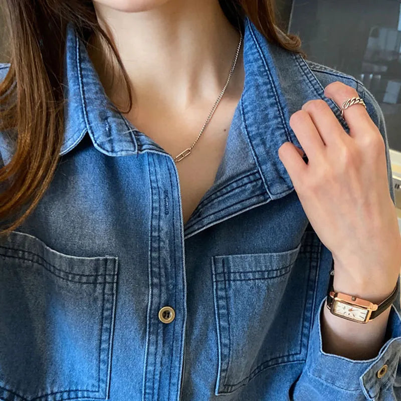 Women's Blue Denim Shirt