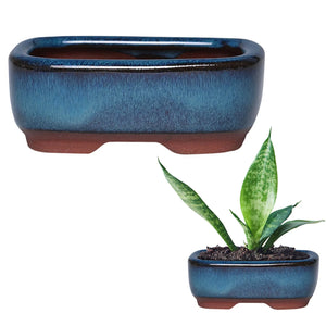 Open image in slideshow, Rectangle Ceramic Flower Planter
