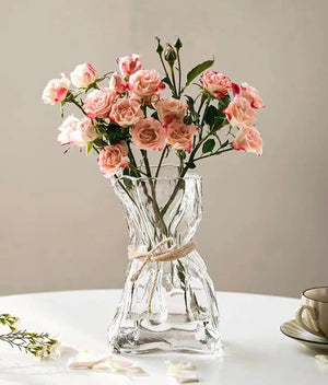 Open image in slideshow, Modern Glass Flower Vase
