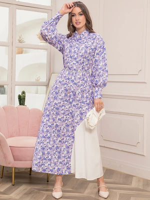 Elegant Floral Print Maxi Dress
