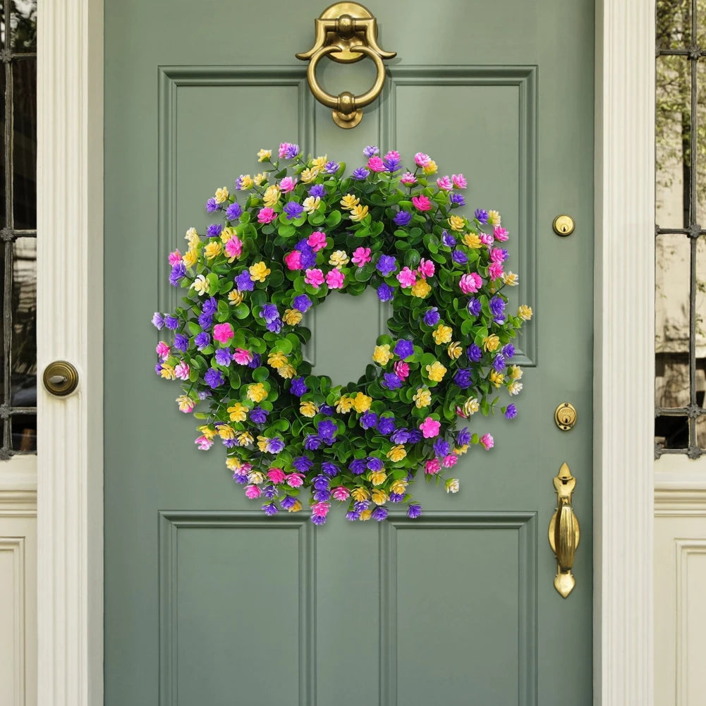 Artificial Colorful Spring Wreath