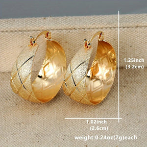 Trendy Copper Hoop Earrings