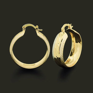 Trendy Gold Plated Hoop Earrings
