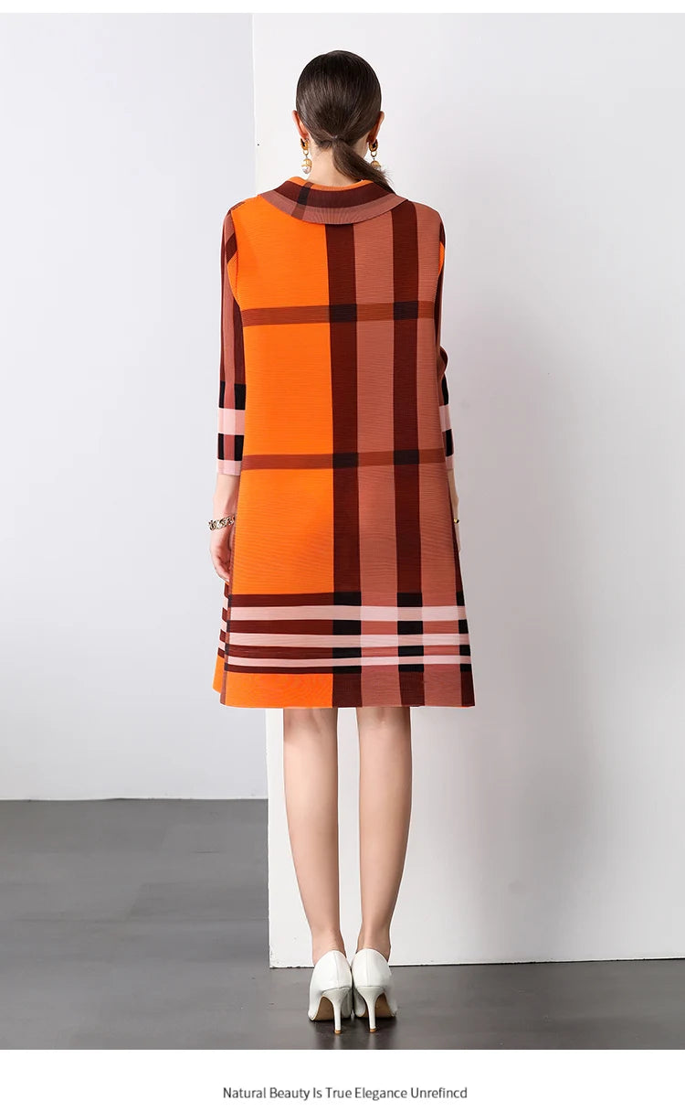Autumn Fashionable Pleated Dress