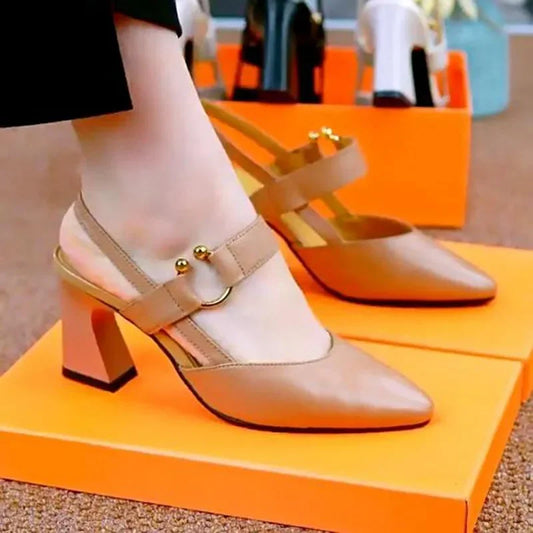 Women's Square High Heel Shoes
