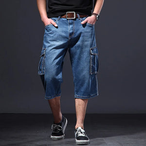 Open image in slideshow, Men&#39;s Casual Denim Shorts
