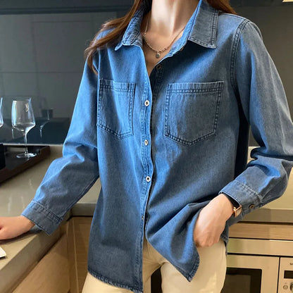 Women's Blue Denim Shirt