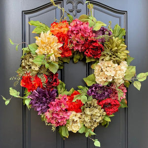 Open image in slideshow, Artificial Peony Spring Wreath

