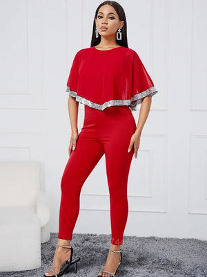 New Fashion Sequin Elegant Pants Suit