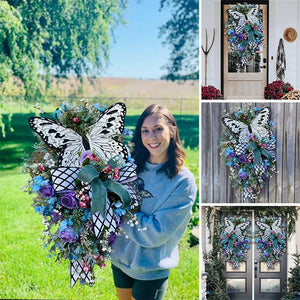 Artificial Wreath Rose/With Fake Butterfly