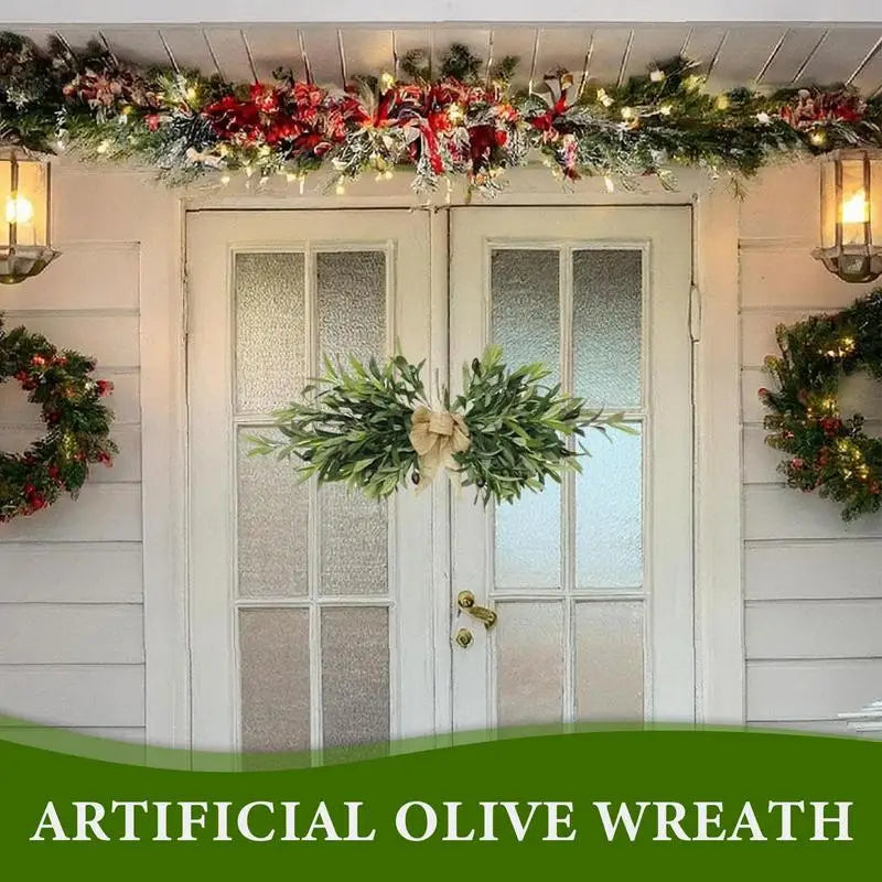Artificial Olive Outdoor Wreath