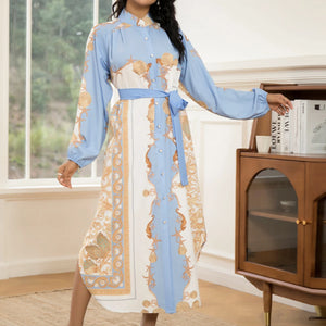 Open image in slideshow, Women&#39;s Elegant Dress With Belt
