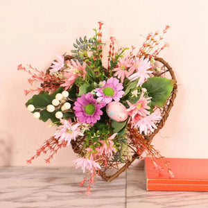 Spring Front Door Welcome Flower Wreath