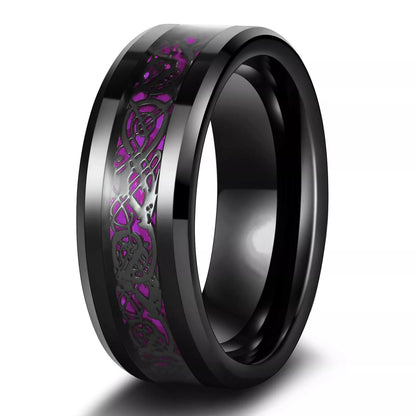 Couple Charm Purple Rhinestone Rings Set