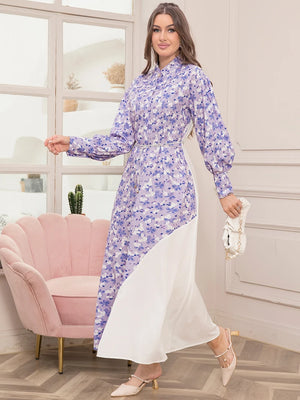 Elegant Floral Print Maxi Dress