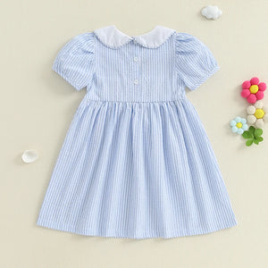 Girl's Summer Striped Dress