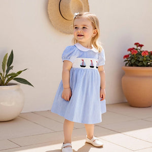 Girl's Summer Striped Dress