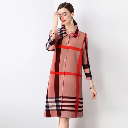 Autumn Fashionable Pleated Dress