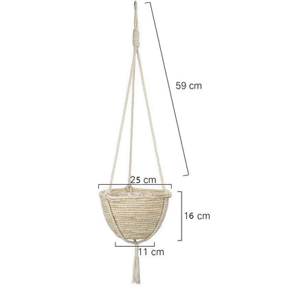 Natural Seagrass Hanging Planter Basket