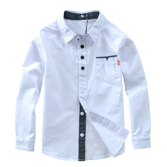 Boys Fashion Spring White Shirt