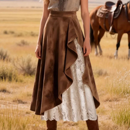 Women's Western Suede Skirt