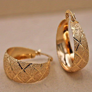 Trendy Copper Hoop Earrings