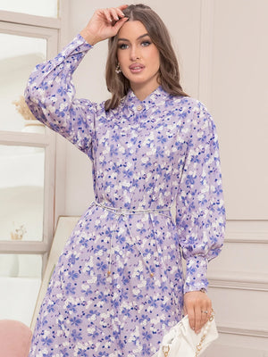 Elegant Floral Print Maxi Dress