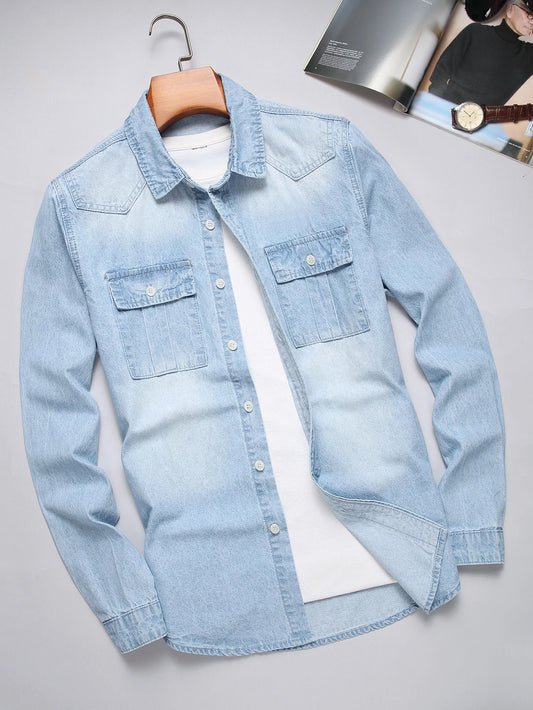 Men's Blue Denim Shirt