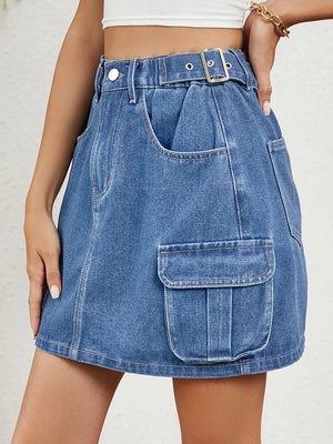 Ladies Stylish Denim Skirt
