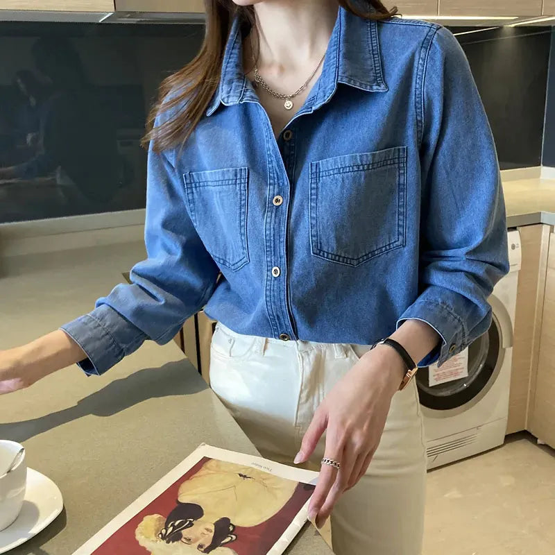 Women's Blue Denim Shirt