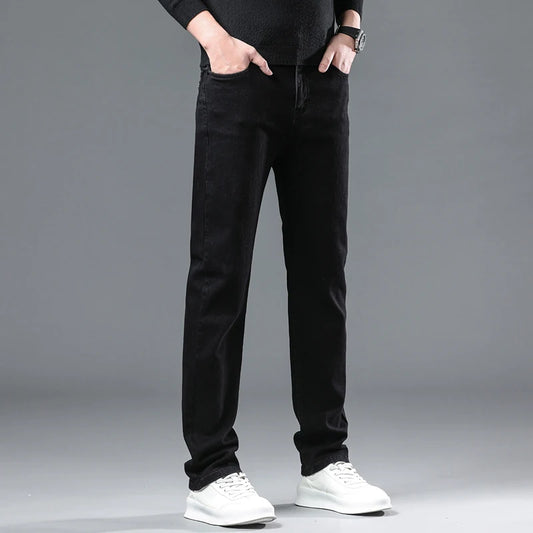 Men's Pure Black Denim Jeans