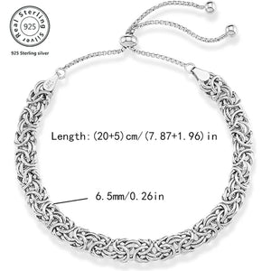 Open image in slideshow, New Sterling Silver Chain Bracelet
