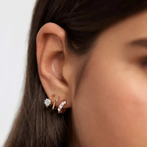 Triple Illusion Stud Earrings
