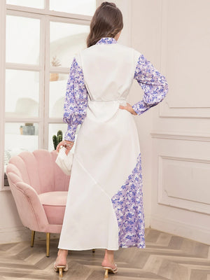 Elegant Floral Print Maxi Dress