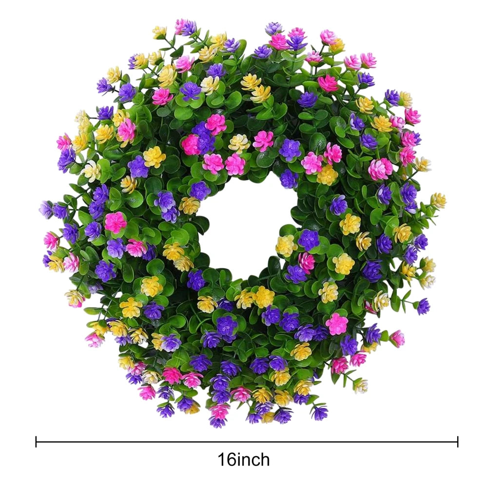 Artificial Colorful Spring Wreath