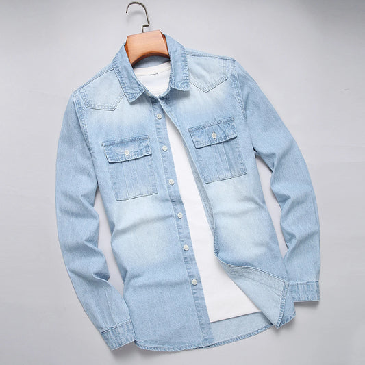 Men's Blue Denim Shirt