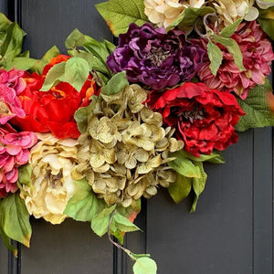 Artificial Peony Spring Wreath