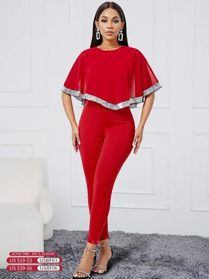 New Fashion Sequin Elegant Pants Suit