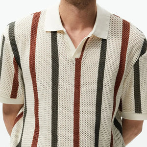 Open image in slideshow, Men&#39;s Chunky Knit Summer Shirt
