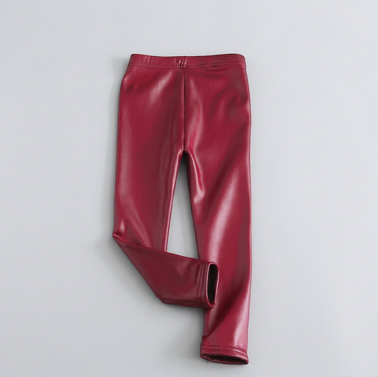 Girls Leather Legging